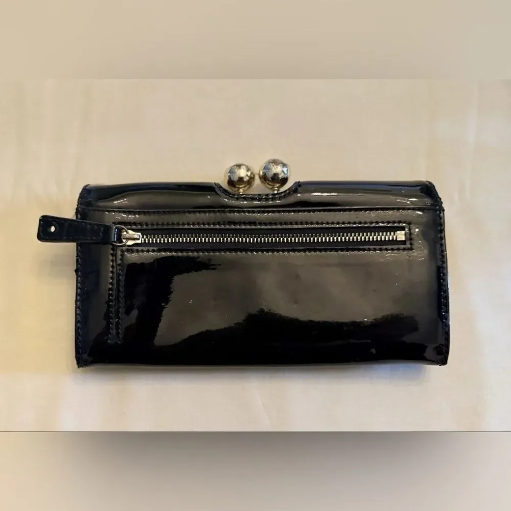 Ted Baker Bobble Matinee Patent Leather Wallet Pup Dog Print